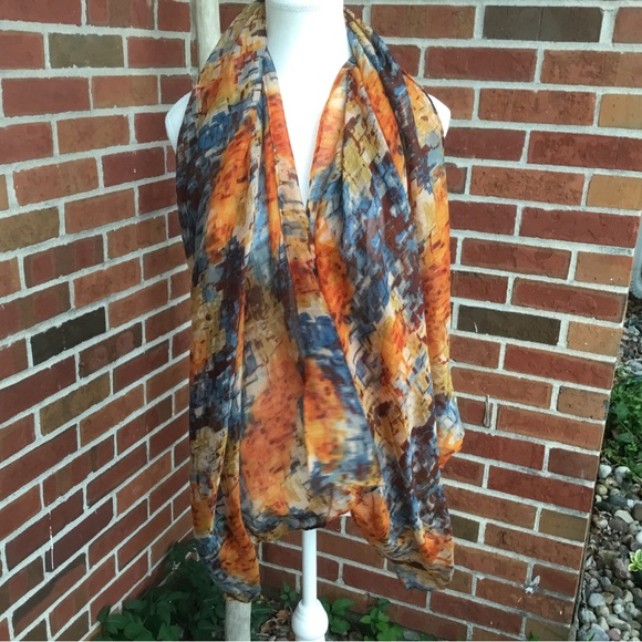 Boutique Accessories - Abstract Swim Coverup Sarong Lightweight Summer Scarf Wrap